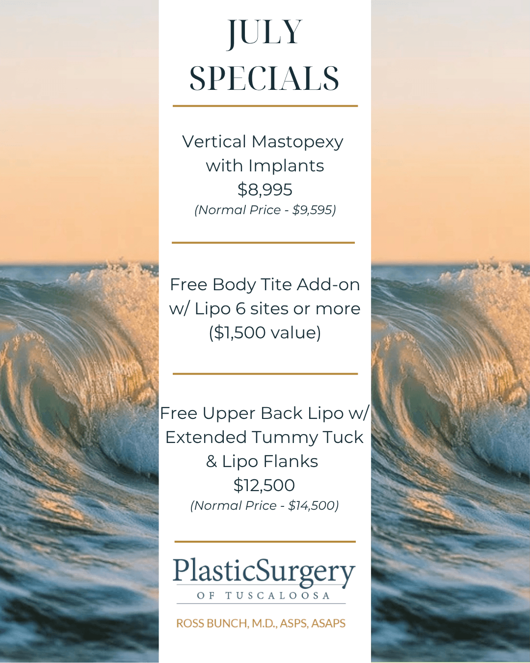 Events & Specials Flyer